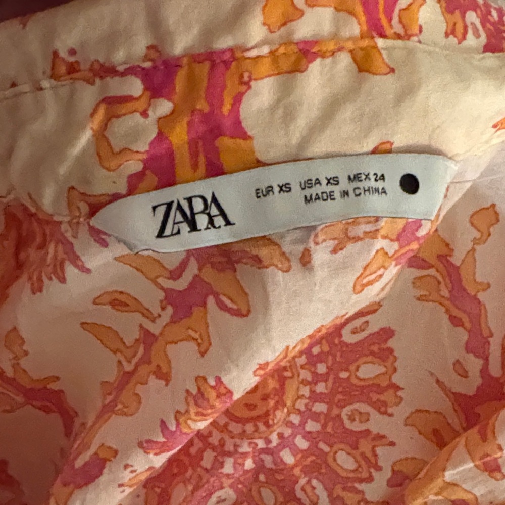 Zara Vibrant Pink and Orange Dress - Picture 2 of 2